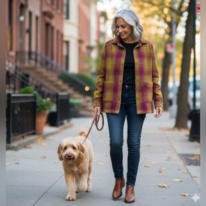 NWT The North Face Valley Twill Utility Shacket  Size: M  | Color: Boysenberry